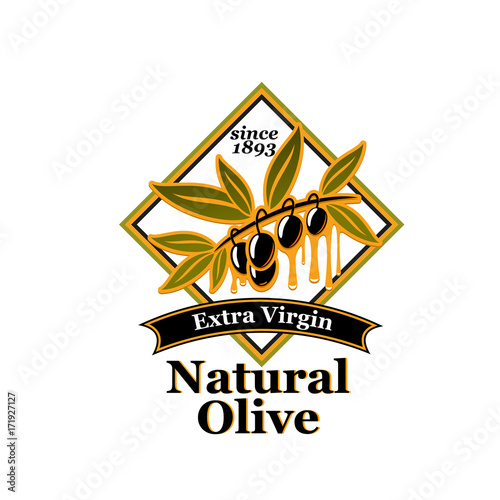 Olive oil extra virgin product label design