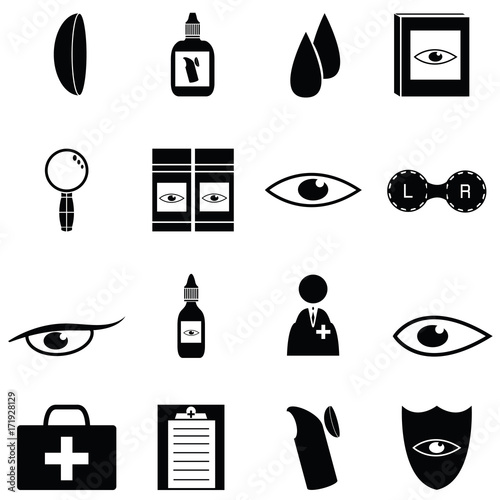 Eye doctor icon set