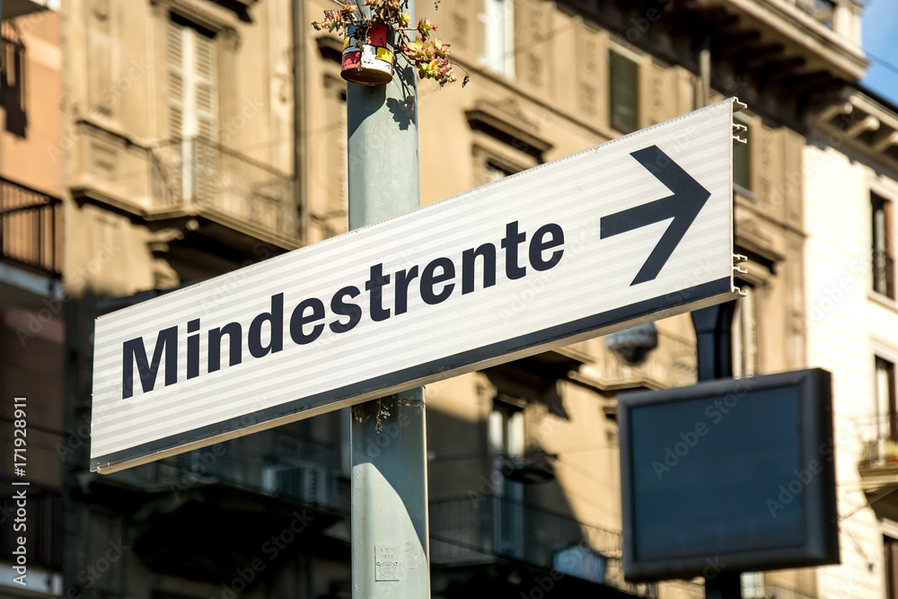 Obraz premium Schild 219 - Mindestrente