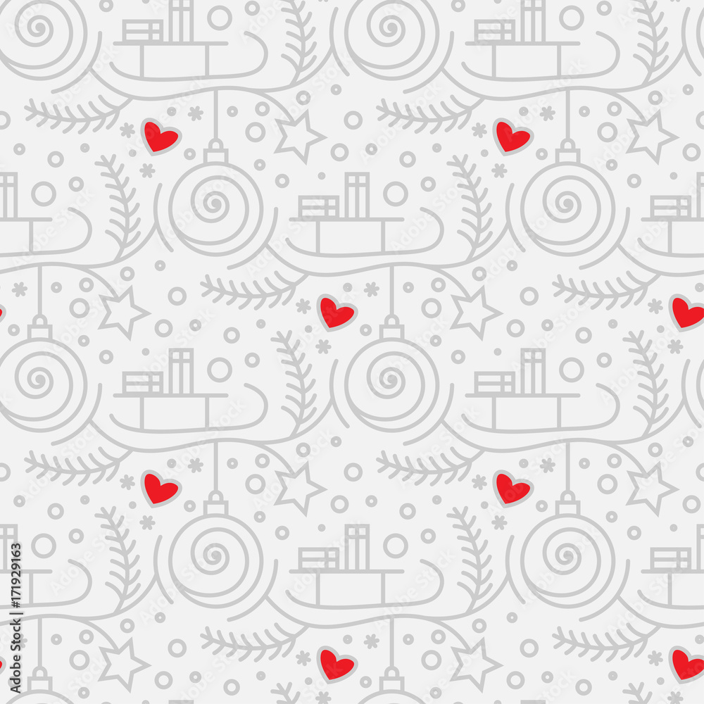White Christmas Seamless Pattern White Christmas Seamless Pattern