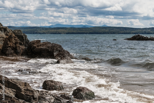 Stony coast of the sea