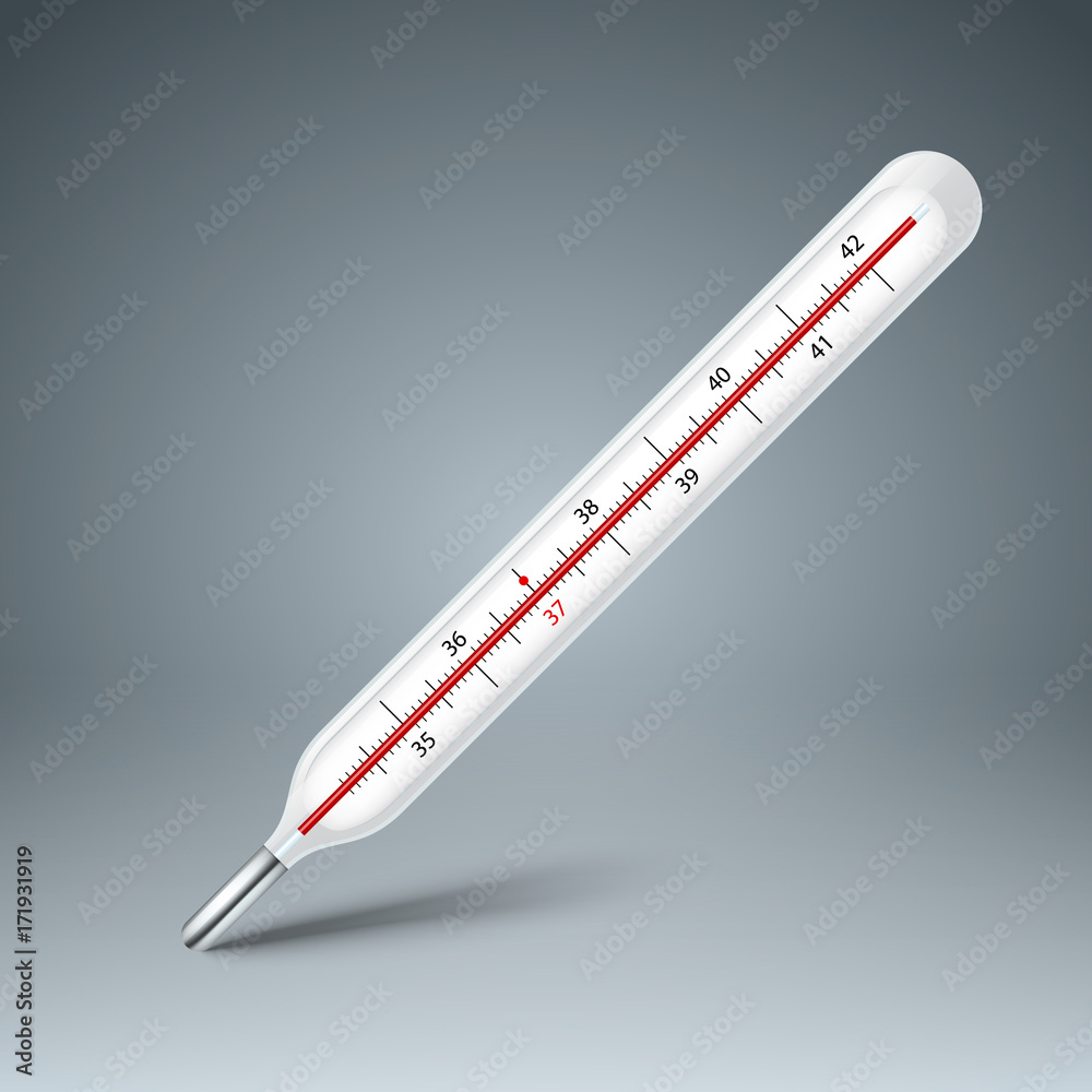 Business illustration of a thermometer. Health and temperature. Business illustration of a thermometer. Health and temperature.