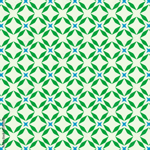 Abstract seamless pattern in blue and green