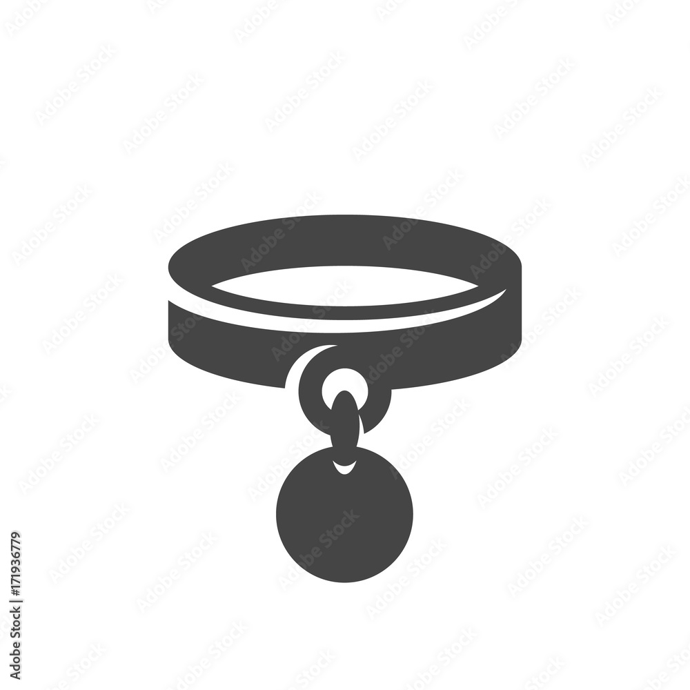 Dog collar icon. Vector logo on white background Stock Vector | Adobe Stock