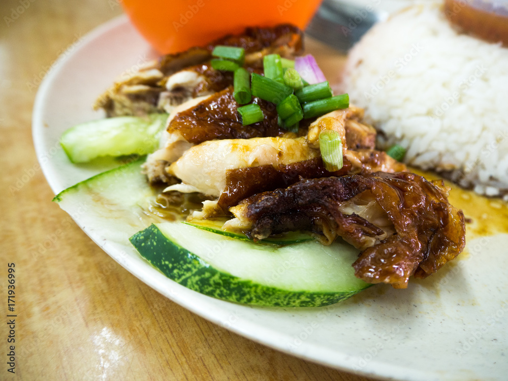Hainan Chicken Rice in Penang, Malaysia
