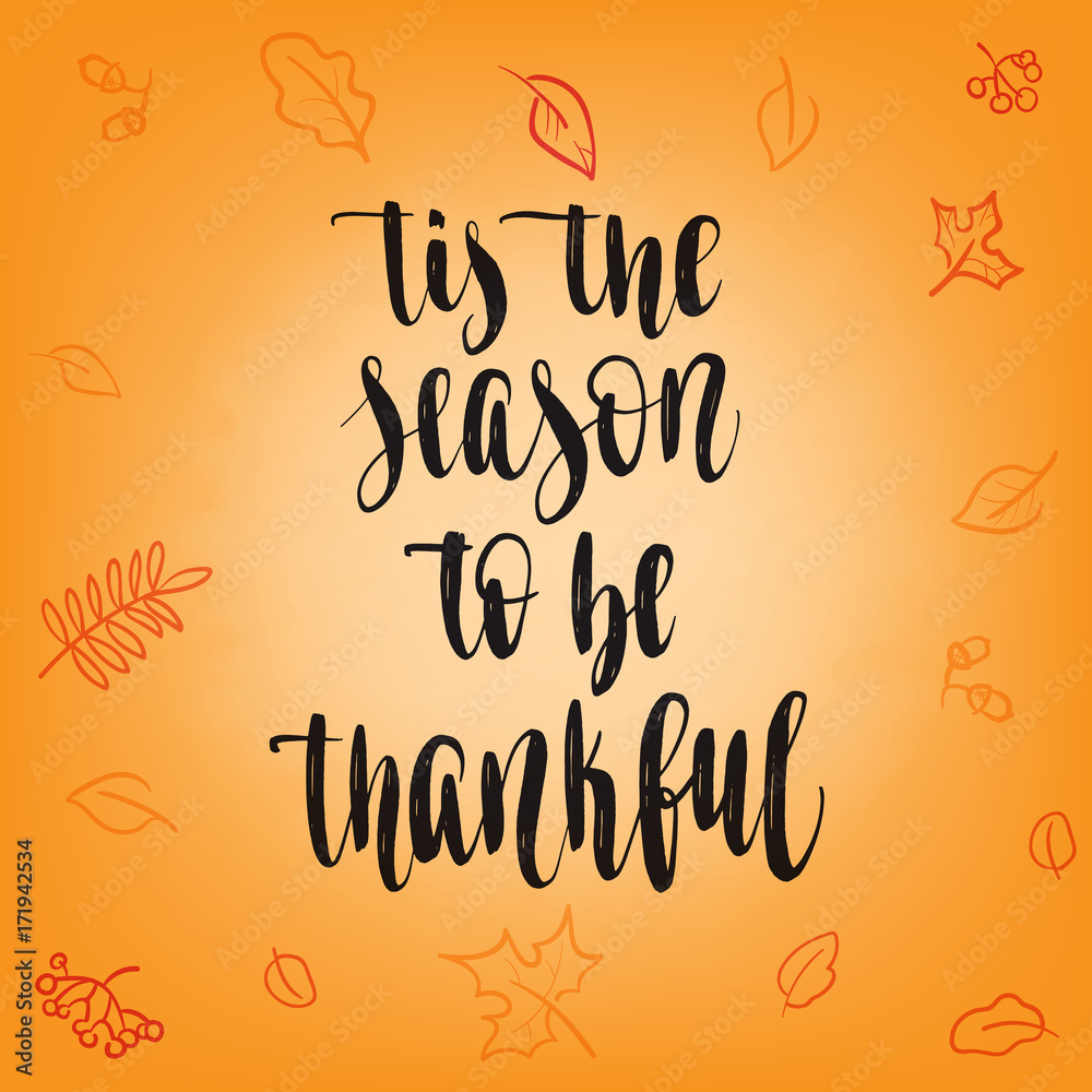 Obraz premium Celebration quote handwritten brush calligraphy on decorative backdrop. Vector element for your design on light background.