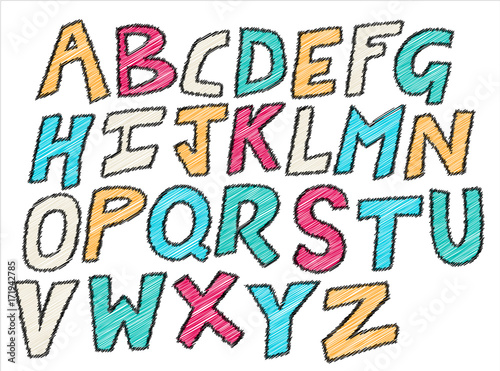Vintage Colored Alphabets