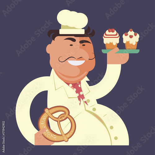 Cartoon character chef