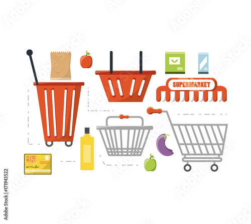 supermarket related icons