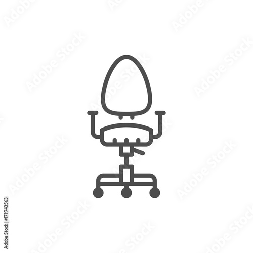 Office chair line icon