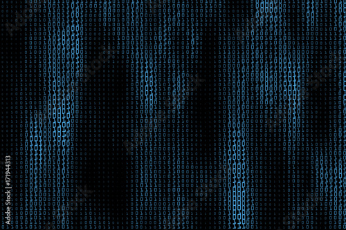 Generative data digital stream background. Vector illustration. Concept of blockchain, fintect, big data, hacking, AI