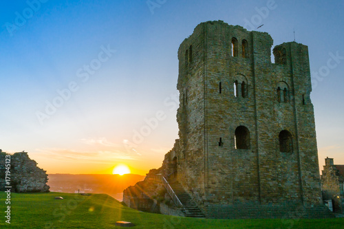 Scarborough Castle Sunset photo