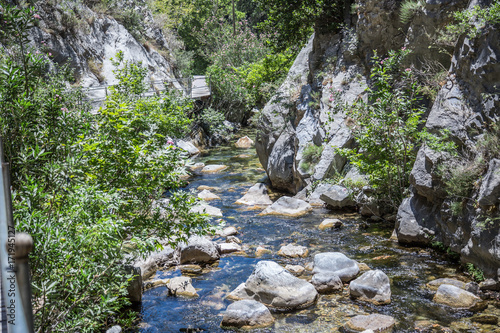 Rocky river with pure cold water