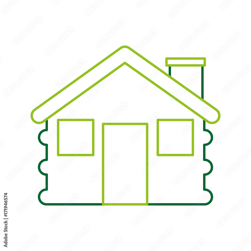 wooden cabin house chimney camp exterior vector illustration wooden cabin house chimney camp exterior vector illustration