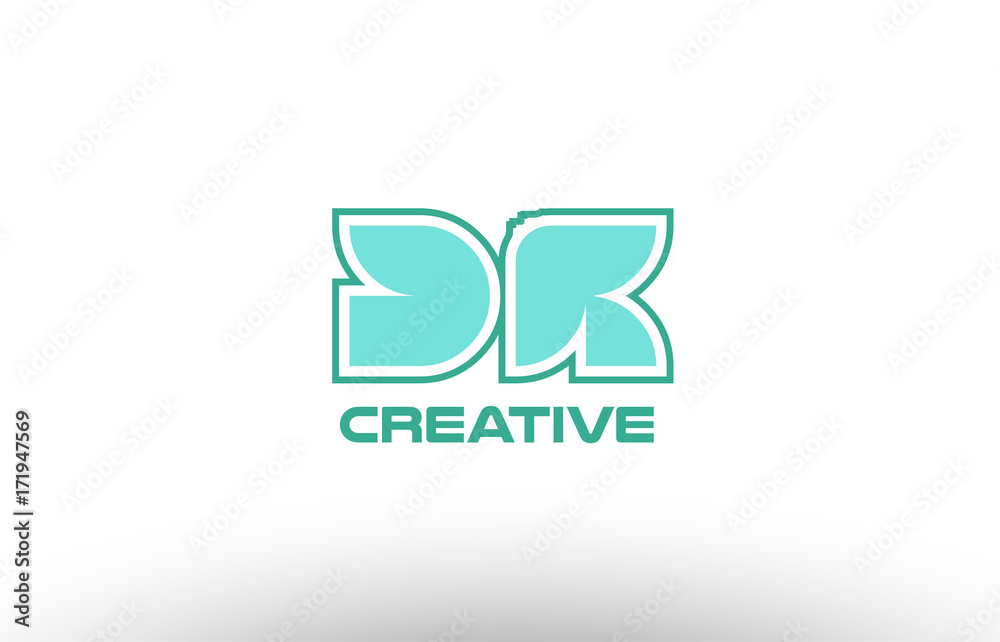 pastel green alphabet letter dk d k combination joint logo comany icon pastel green alphabet letter dk d k combination joint logo comany icon