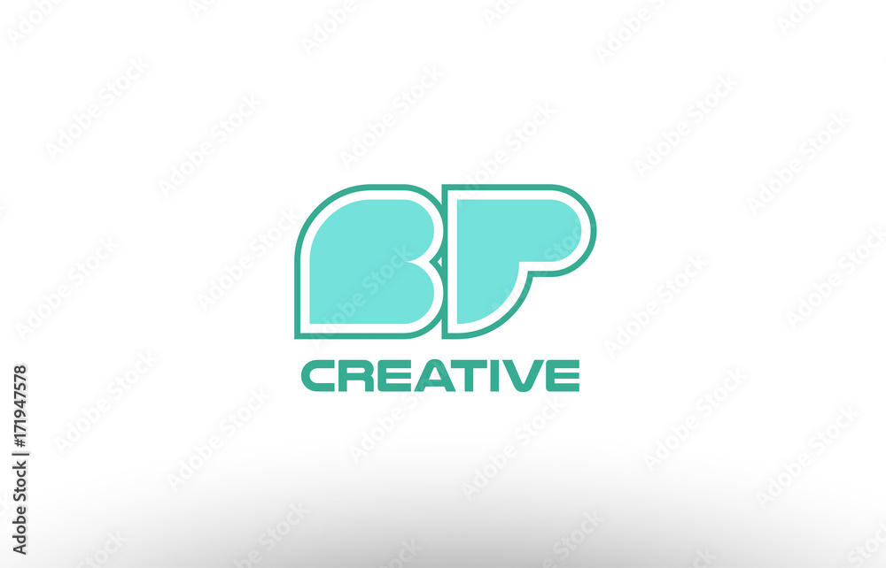 pastel green alphabet letter bp b p combination joint logo comany icon pastel green alphabet letter bp b p combination joint logo comany icon