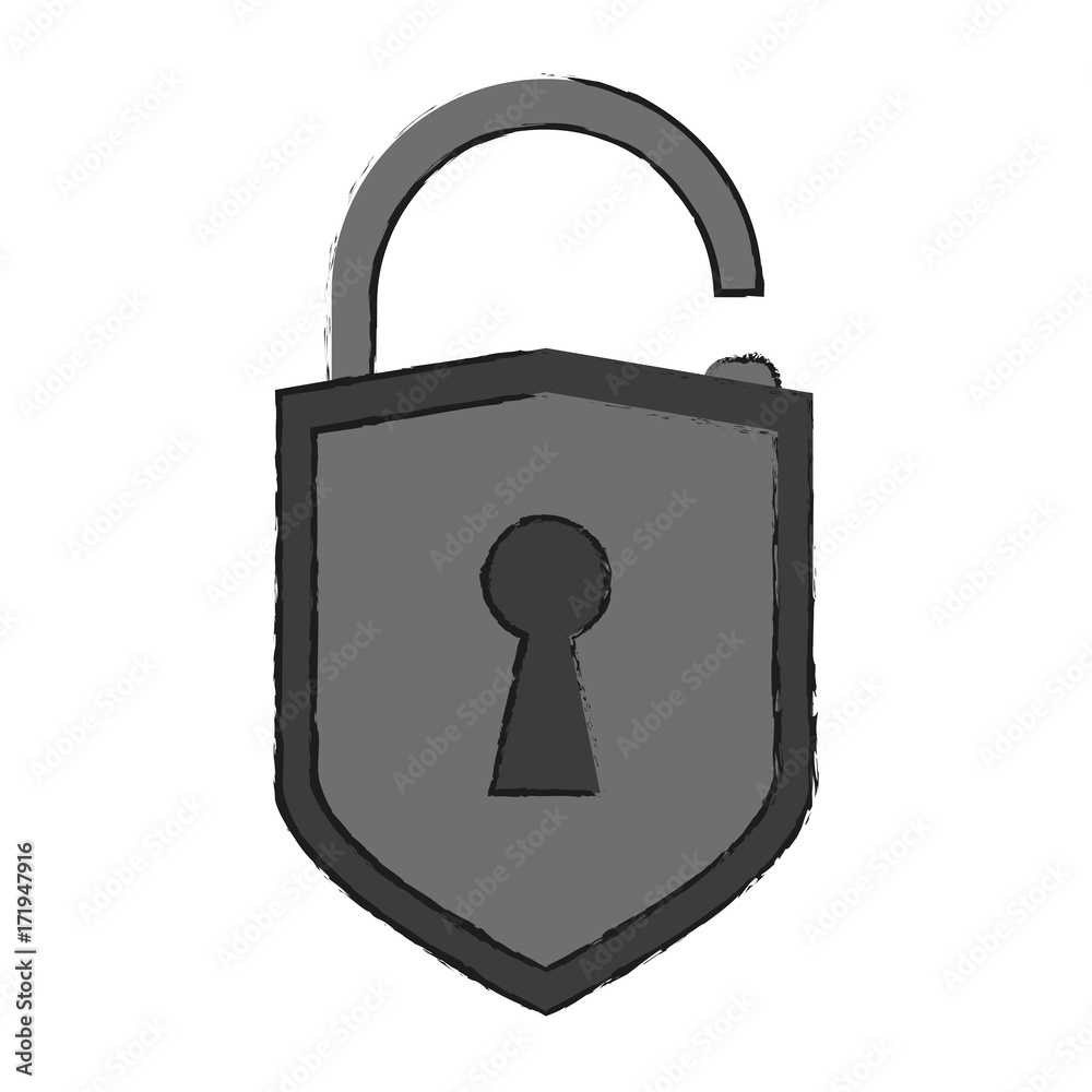 safety lock with keyhole on front icon image vector illustration design safety lock with keyhole on front icon image vector illustration design