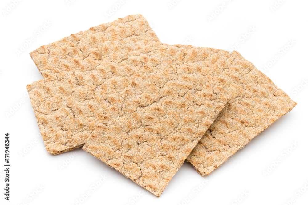 Stack of wholegrain crispy bread. Stack of wholegrain crispy bread.