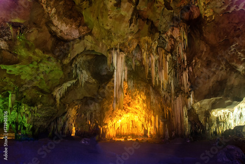 Khao Phin Cave, in Ratchaburi,Thailand.