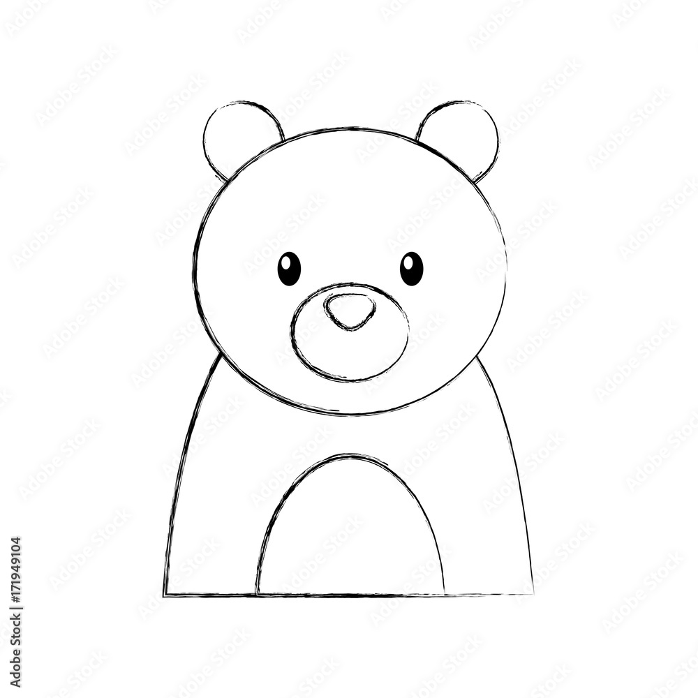 Fototapeta premium forest bear animal predator wild mammal vector illustration