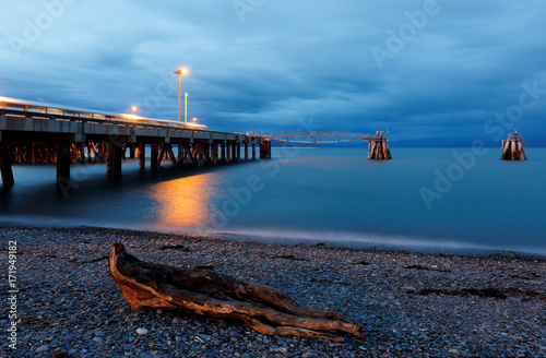 фотографія Fishing Pier after sunset at Homer, Alaska, USA