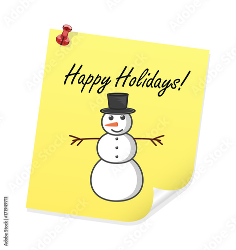 Snowman - vector clip-art illustration