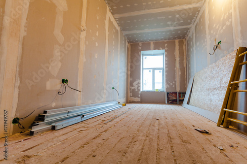 Slika na platnu Material for repairs in an apartment is under construction, remodeling, rebuilding and renovation