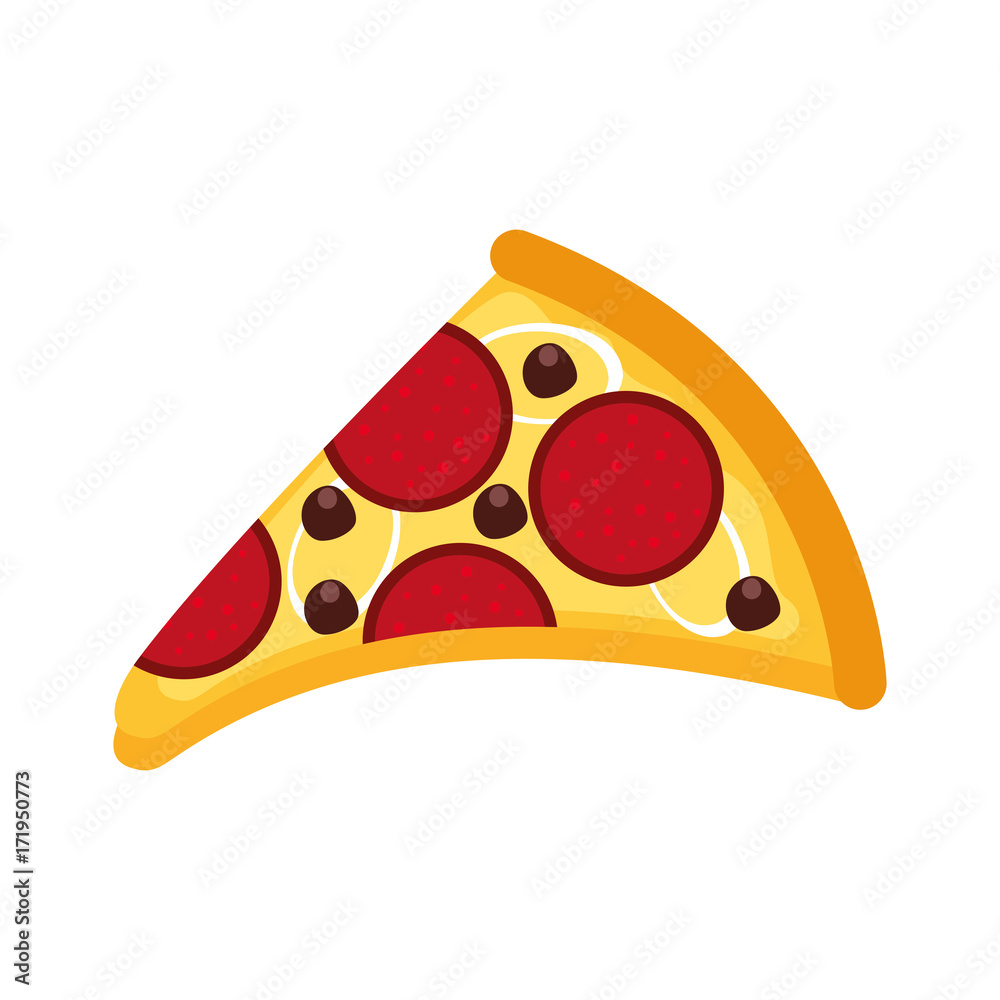fast food pizza with cheese pepperoni tasty vector illustration fast food pizza with cheese pepperoni tasty vector illustration