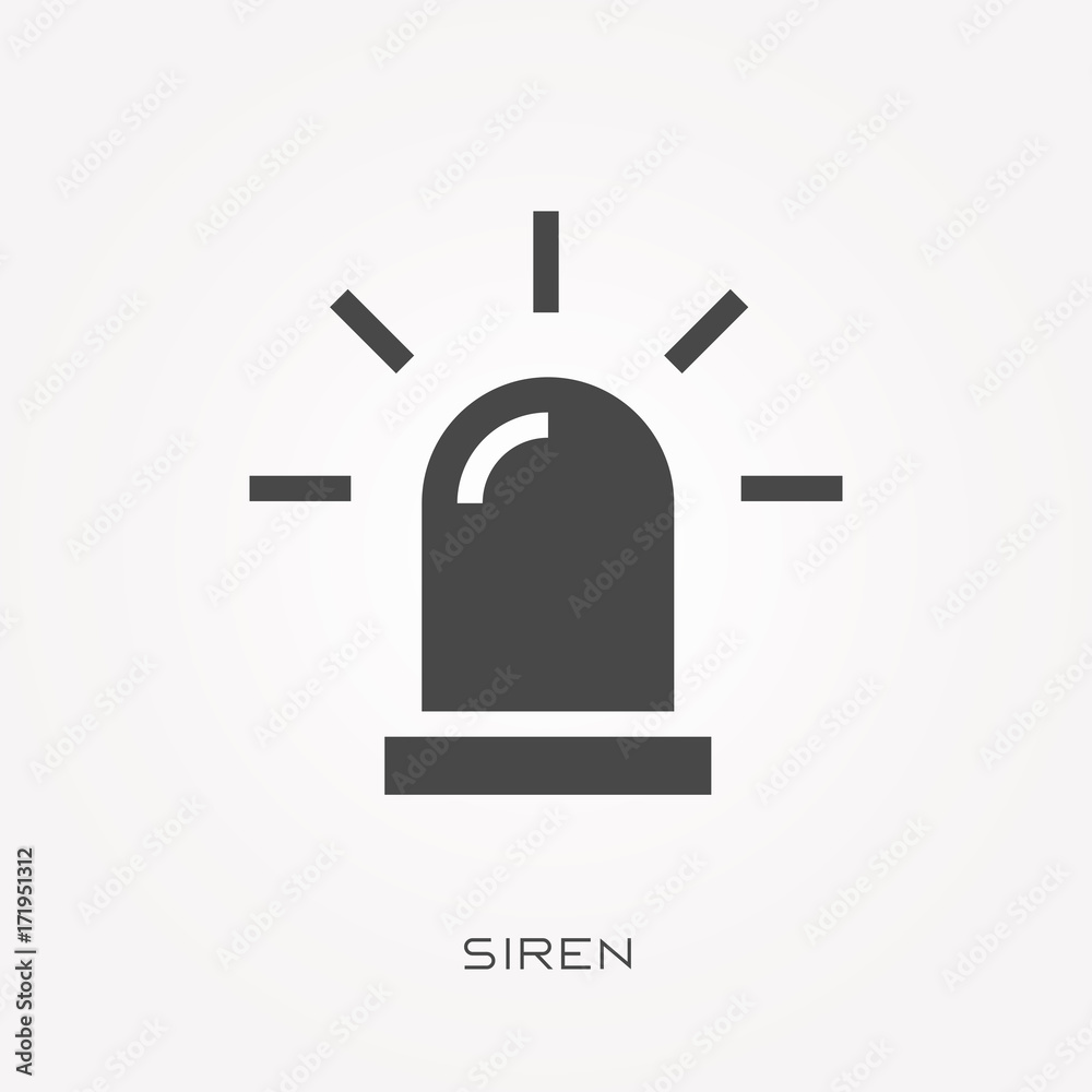 Silhouette icon siren Silhouette icon siren