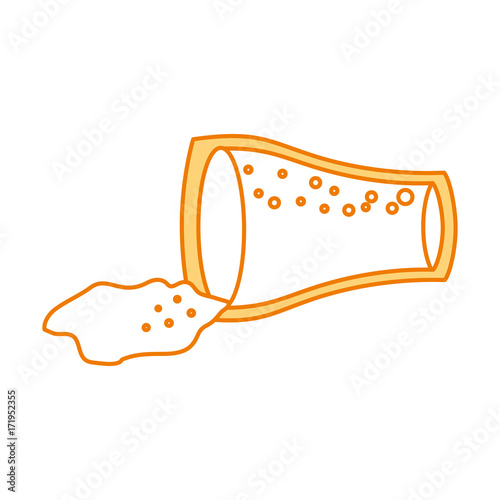 fast food glass cup cola drink bubbles vector illustration