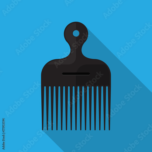 Afro Comb vector flat design.