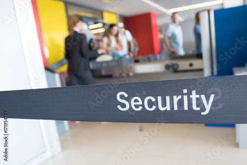 Security check of  in airport