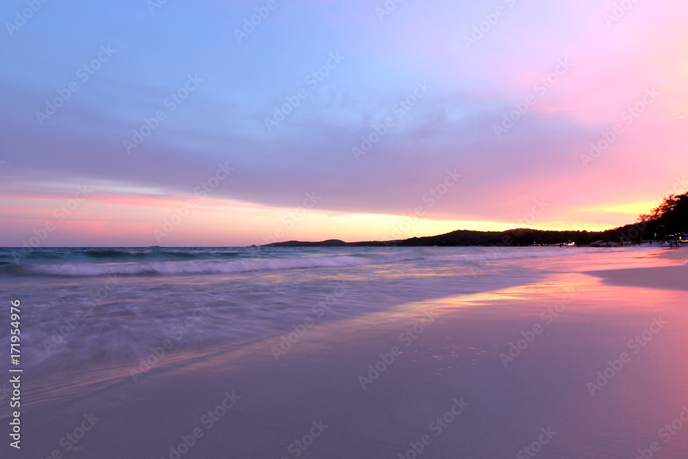beautiful sunset over the sea beach beautiful sunset over the sea beach