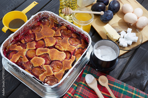Photos Homemade pastries - home-made plum cake.