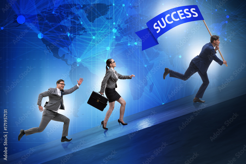 Businessman in success business concept Businessman in success business concept