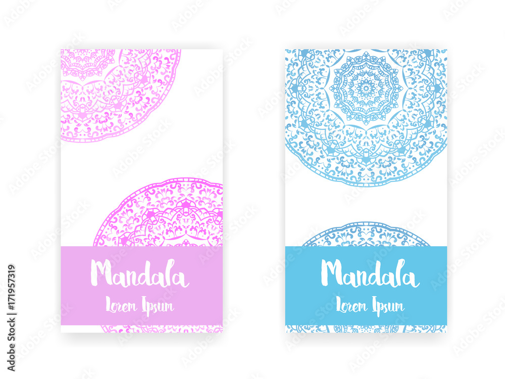 card with mandala decorative elements background card with mandala decorative elements background