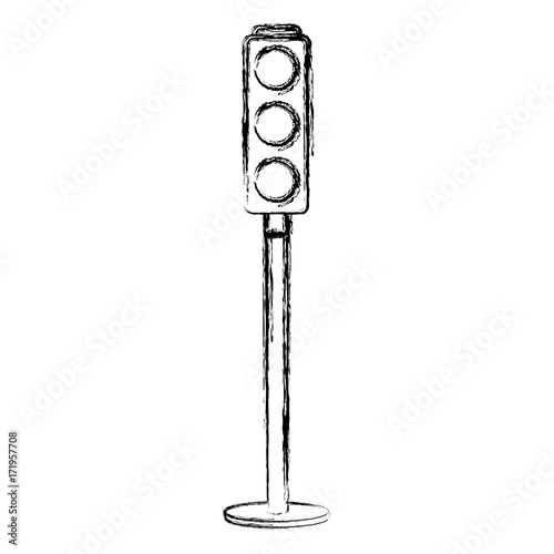 traffic light sign icon vector illustration design