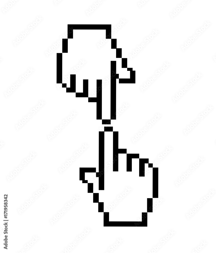 Two Hand Cursors - clip-art vector illustration