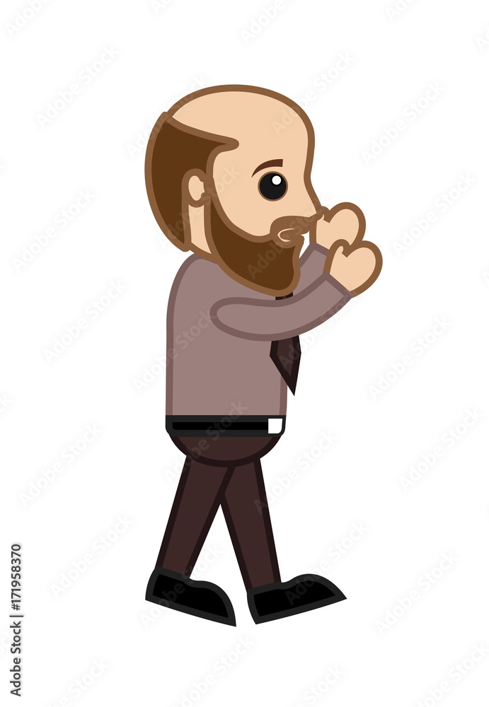 Businessman Character Walking Vector Illustration Businessman Character Walking Vector Illustration
