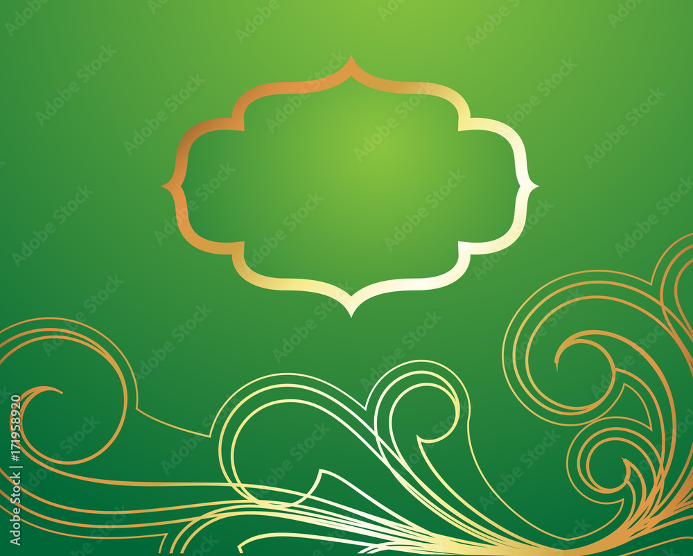 Obraz premium Flourish Golden Banner