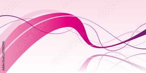 ラインアート　カラフル　ピンク