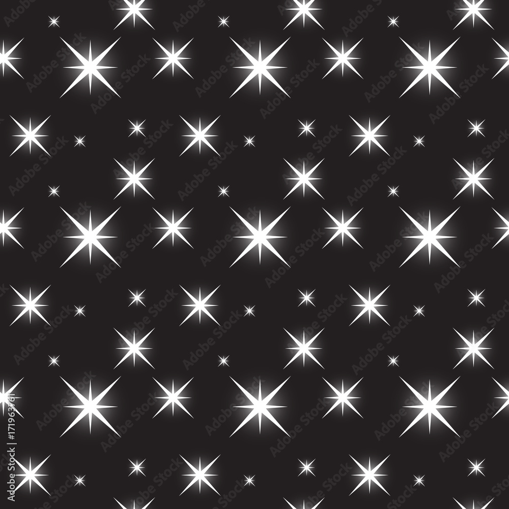 Abstract geometric seamless pattern. Vector background with star