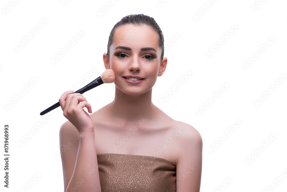 Young beautiful female fashion model with make up Young beautiful female fashion model with make up