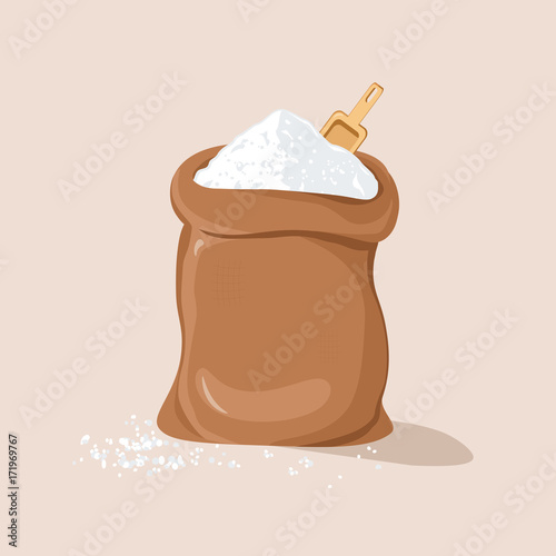 Sugar or Salt with Scoop in Sack