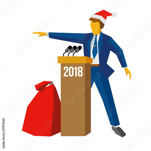 New Year 2018 concept -