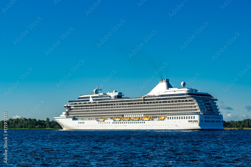 White cruise liner