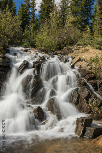 Scenic Mountain Waterfall in Colorado