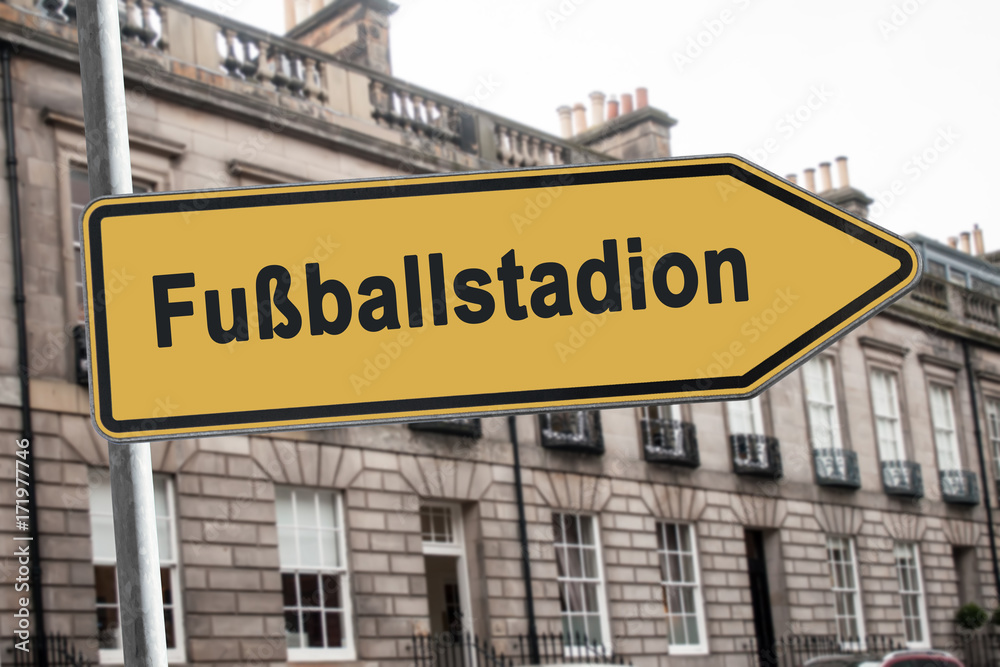 Obraz premium Schild 238 - Fussballstadion
