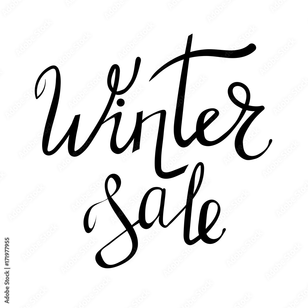 Winter Sale Typographic Poster