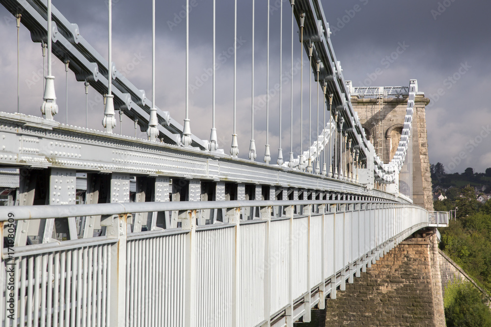 Fototapeta premium Menai Suspension Bridge; Anglesey; Wales